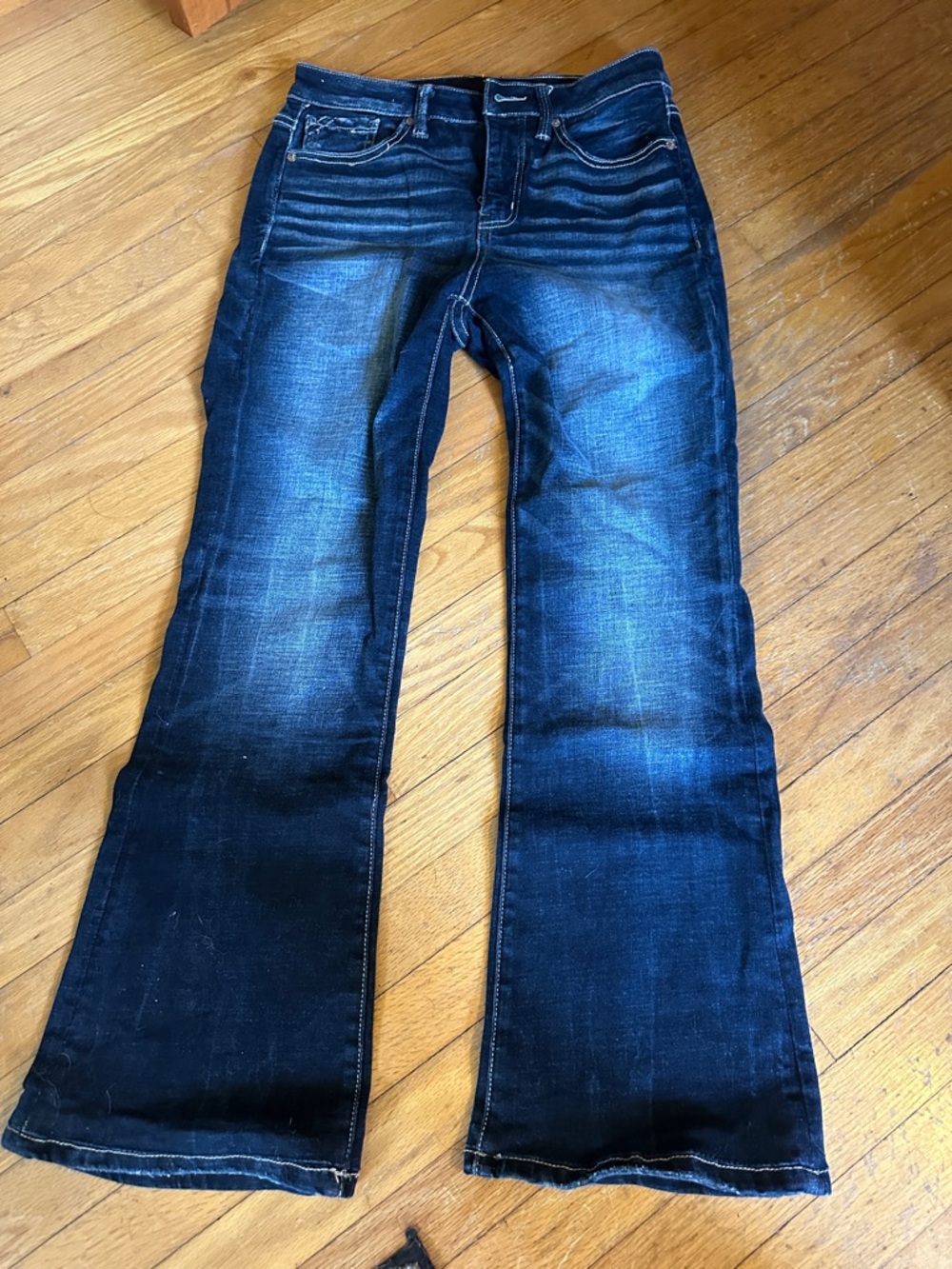 Buckle Dark Blue Flare Jeans